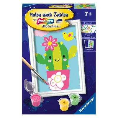 CreArt, Malen nach Zahlen Kinder - Kleiner Kaktus