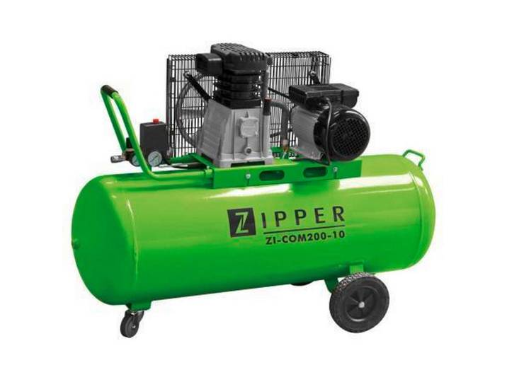 Druckluftkompressor Zi-Com200- 10 10 bar 2500 W mit Rollen