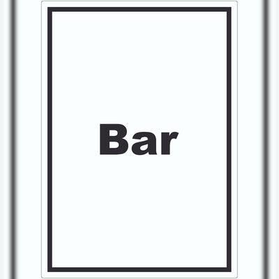 HB-Druck Bar Aufkleber mit Text Pub Kneipe hochkant A0 (841x1189mm)