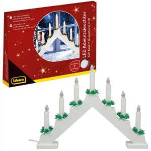 Idena Lichterbogen 31837, weiß, 7 LEDs, aus Holz, (B/H) 40 x 30 cm