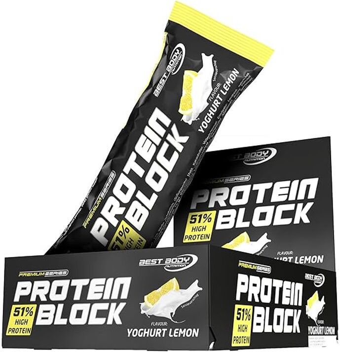Best Body Nutrition Protein Block - Yoghurt Lemon 90g Riegel 15 Stück St