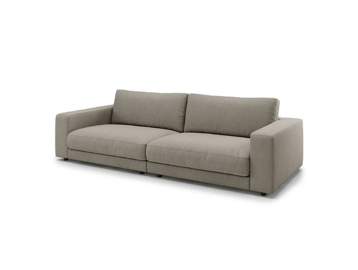 Big-Sofa Schwarz Bouclé Stoff Piara 290 x 86 x 127cm Modern Polyurethanschaum