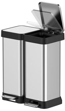 Garvee 2×8 Gal/30L Stainless Steel Dual Garbage Can