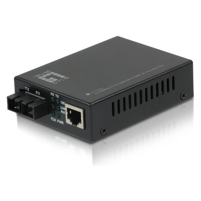 LevelOne Konverter FVT-2001 10/100TX>100FX SC MM (Media Konverter) (FVT-2001NEUEVERSION)