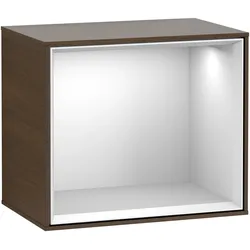 Villeroy & Boch Regalmodul Finion F580MT, Walnut Veneer, 418x356x270mm, mit dimmbarer LED-Beleuchtung