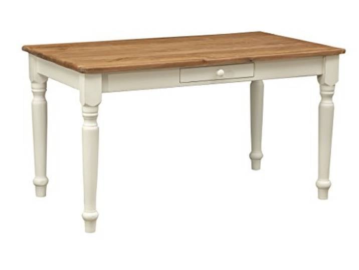 Biscottini Esstisch Holz 140x80x80 cm Made in Italy - Küchentisch Holz mit Schublade - Esszimmertische massiv - Massivholztisch Esszimmer - Wohnzimmertisch handwerklich