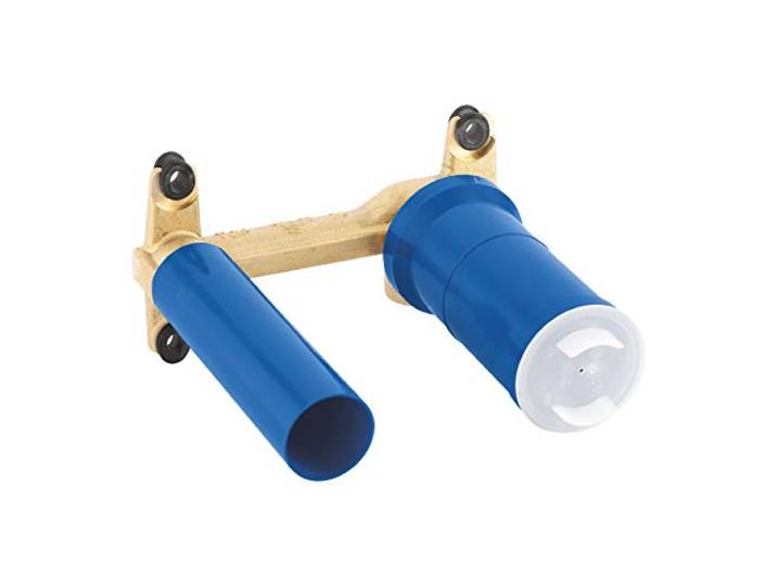 GROHE Rapido EHM - Support encastré universel à poignée unique (pour robinet de lavabo à 2 trous\, avec limiteur de température\, DN15)\, 23571000\, gris\, 1 pièce