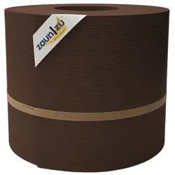 zaun|zu® Sichtschutzstreifen Rille Maxi Rolle für Doppelstabmatten 24cm hoch Braun 50m