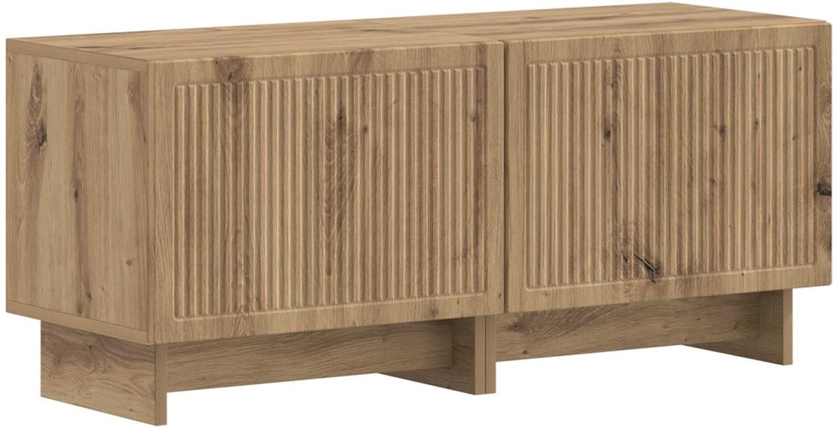 vidaXL Tv-meubel Artisanaal Eikenhout Modern