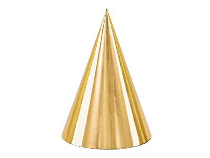 PartyDeco Hoeden gouden feesthoeden hoofdtooi verkleeddecoratie voor verjaardag, eerste oudejaarsavond, vrijgezellenfeest