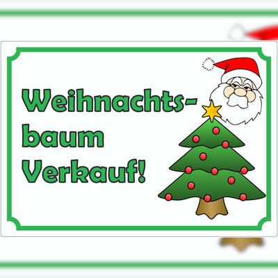HB-Druck Werbeaufkleber Aufkleber Weihnachtsbaum A1 (594x841mm)