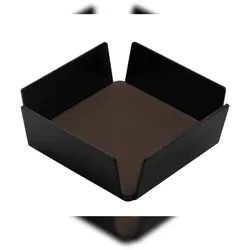 Stil Casa, Set aus 6 Tabletts für Hotelzimmer, Innenausstattung aus beschichtetem Polyurethan, 11,5x11,5 cm, Farbe Braun.