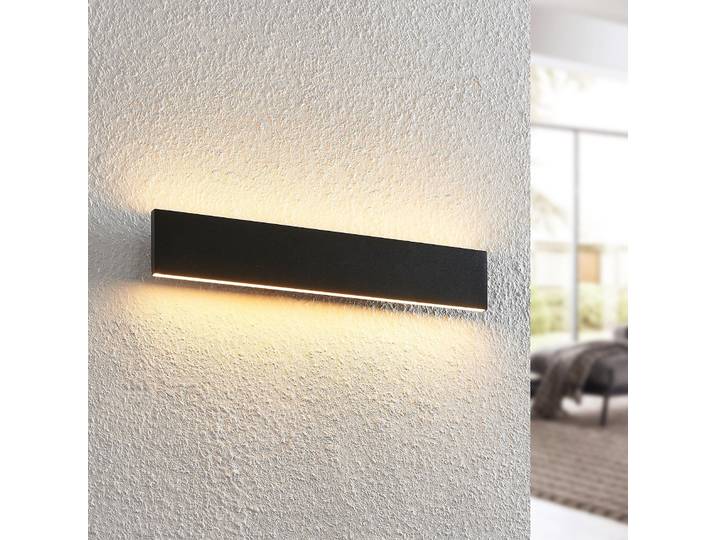 Ignazia LED Applique Murale L47 Black - Lindby - Salon / séjour - Moderne - Métal - Angulaire