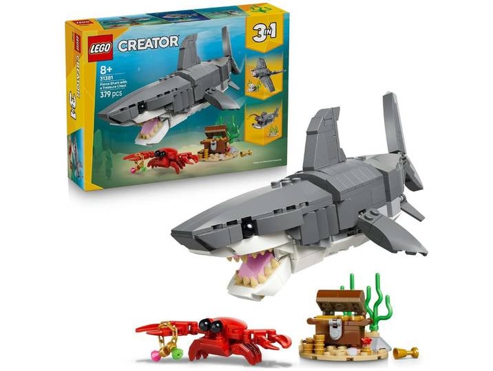 Lego Creator Lego® Creator 3-in-1 31381 Wilder Hai mit Schatztruhe 8+ Jahre