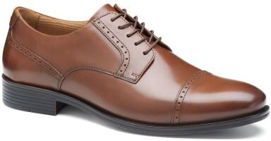 Johnston & Murphy Reeve Cap Toe - Mens 9 Brown Oxford Shoes Medium