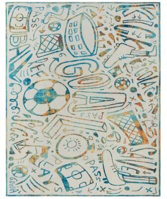Katie Merz SPORTSGLYPHS Soccer Area Rug