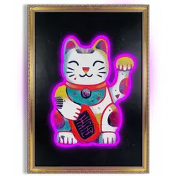 Bild LUCKY CAT (BHT 50x70x3,50 cm) - bunt - BHT 50x70x3,50 cm