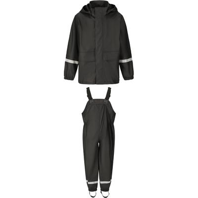 Regenanzug ZIGZAG "Simba", Jungen, Gr. 98, schwarz, 100% Polyester, mehrfarbig, Sportanzüge Regenanzug, in wasserdichter Qualität