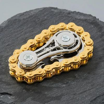 Uplifted Goods Metal Flywheel Fidget Spinner Stress Relief Toy gold