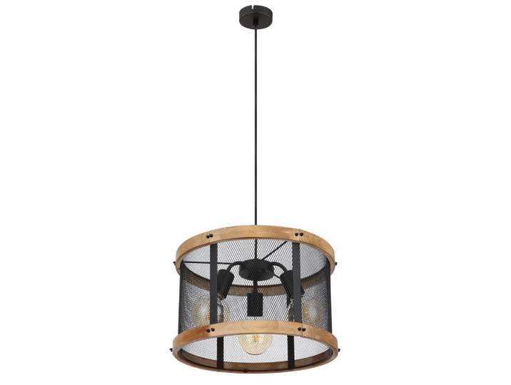 Globo Hängeleuchte, Schwarz, Dunkelbraun, Holz, Metall, 120 cm, Lampen & Leuchten, Innenbeleuchtung, Hängelampen, Pendelleuchte
