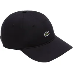 LACOSTE Unisex Cap - Baseball Cap, Baumwolle, Croco Logo, One Size, einfarbig Schwarz