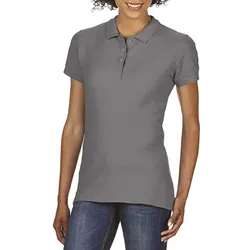 Ladies ́ Softstyle Double Piqué Polo_charcoal (solid) L