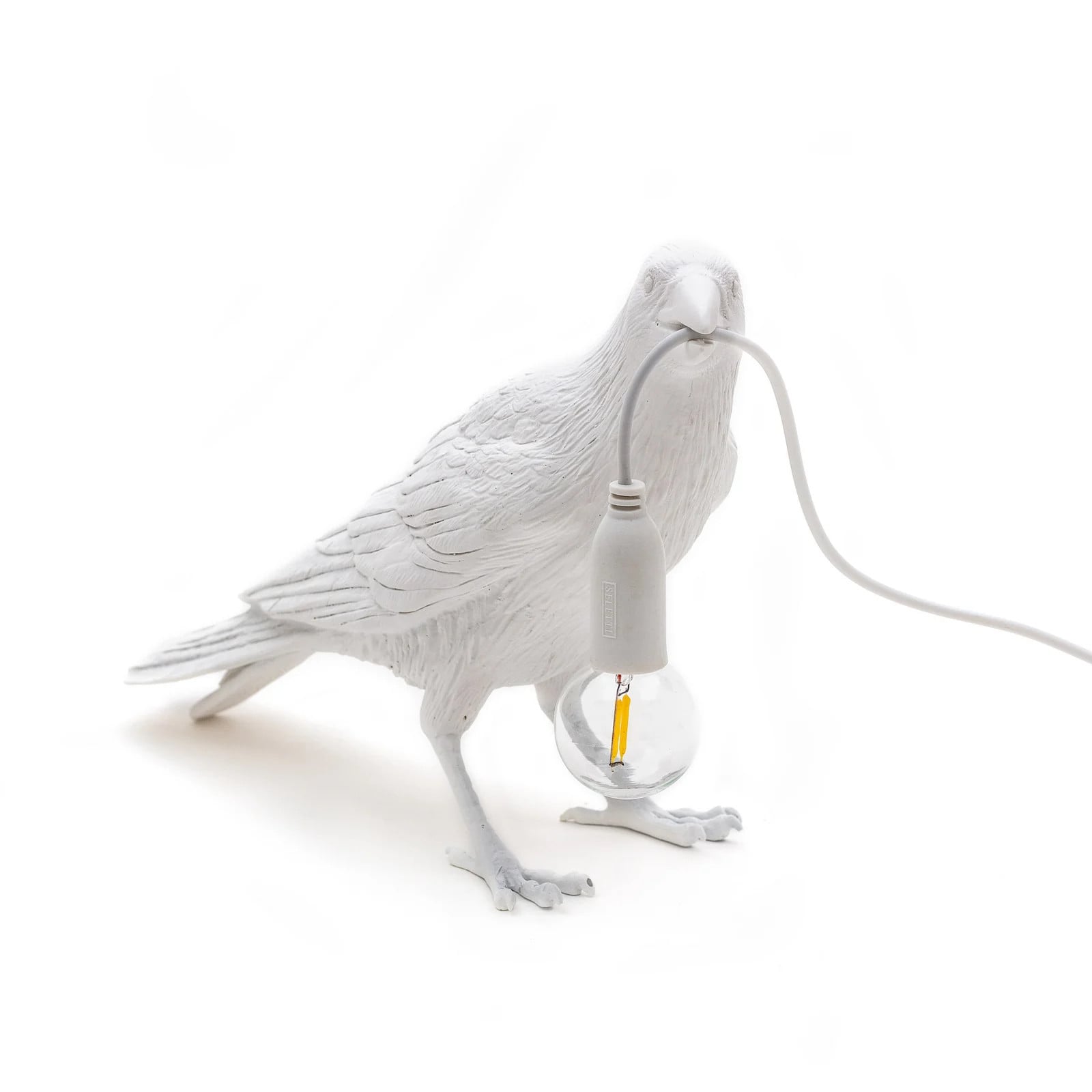 Seletti Bird Lamp Waiting Tafellamp voor Buiten en Terras - Wit