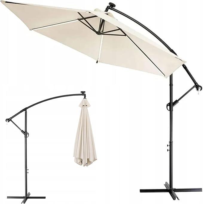 Extralink Sonnenschirm UV-Schutz Strand Gartenschirm Regenschirm 3m Garten Ampelschirm