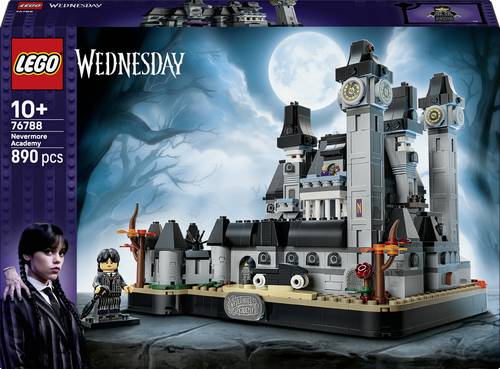 76788 LEGO Wednesday Nevermore Academy Fantasy-Bauspielzeug Mikromodell mit den Mikrofiguren Wednesday Addams und Enid Sinclair