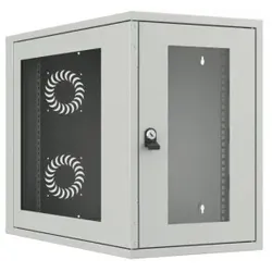 EFB 691706VGL.1 Wandgehäuse 19” 5U vert.+10U hor./10?? 10U hor.,Seitenwand Glas, RAL7035 691706VGL1