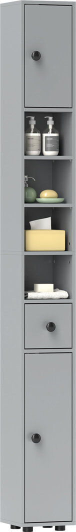 Lark Manor Freestanding Bathroom Cabinet Grey 180cm H X 20cm W X 20cm D