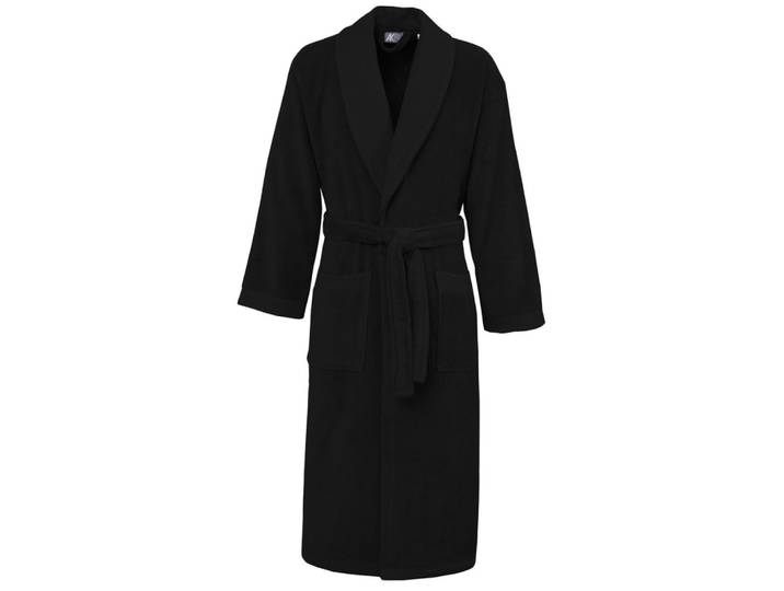 Peignoir de bain mixte col châle noir l