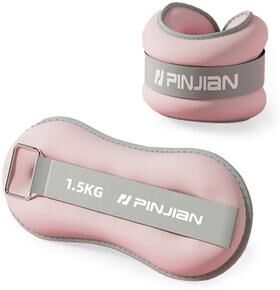 Inspired Finds Soft Sand Adjustable Ankle Weights 2 Pack For Yoga Running And Strength Training pink 3.31 Lb X2