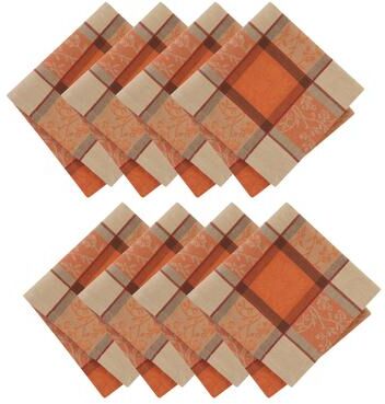 Threadmade Autumnal Harvest Jacquard Napkins, Set of 8 - 17x17