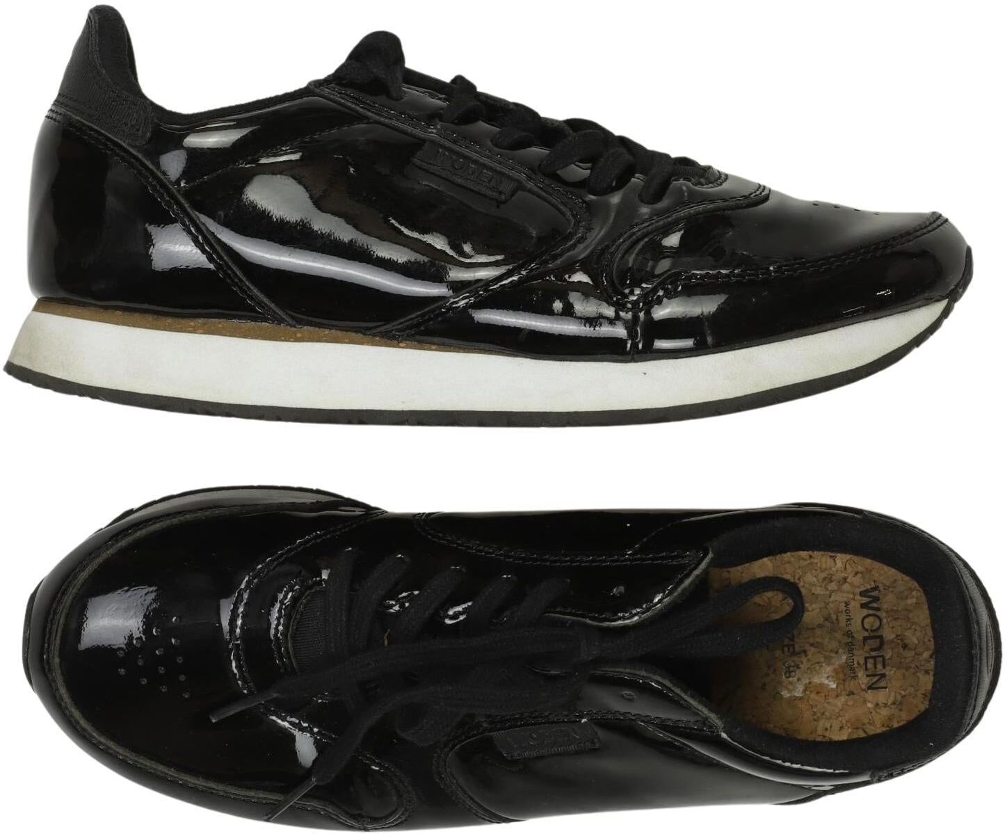 Woden Damen Sneaker, Schwarz, Gr. EU 39, kein / Etikett - Second Hand
