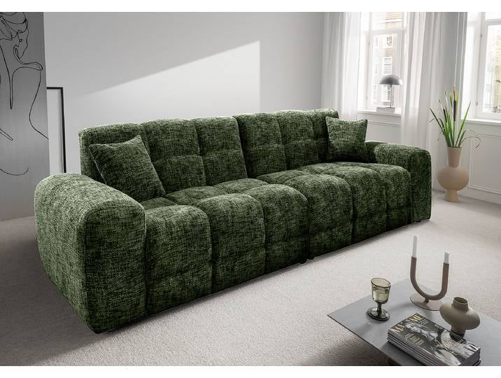 4-Sitzer Sofa Grün Strukturstoff Ruta 300 x 87 x 120cm Modern