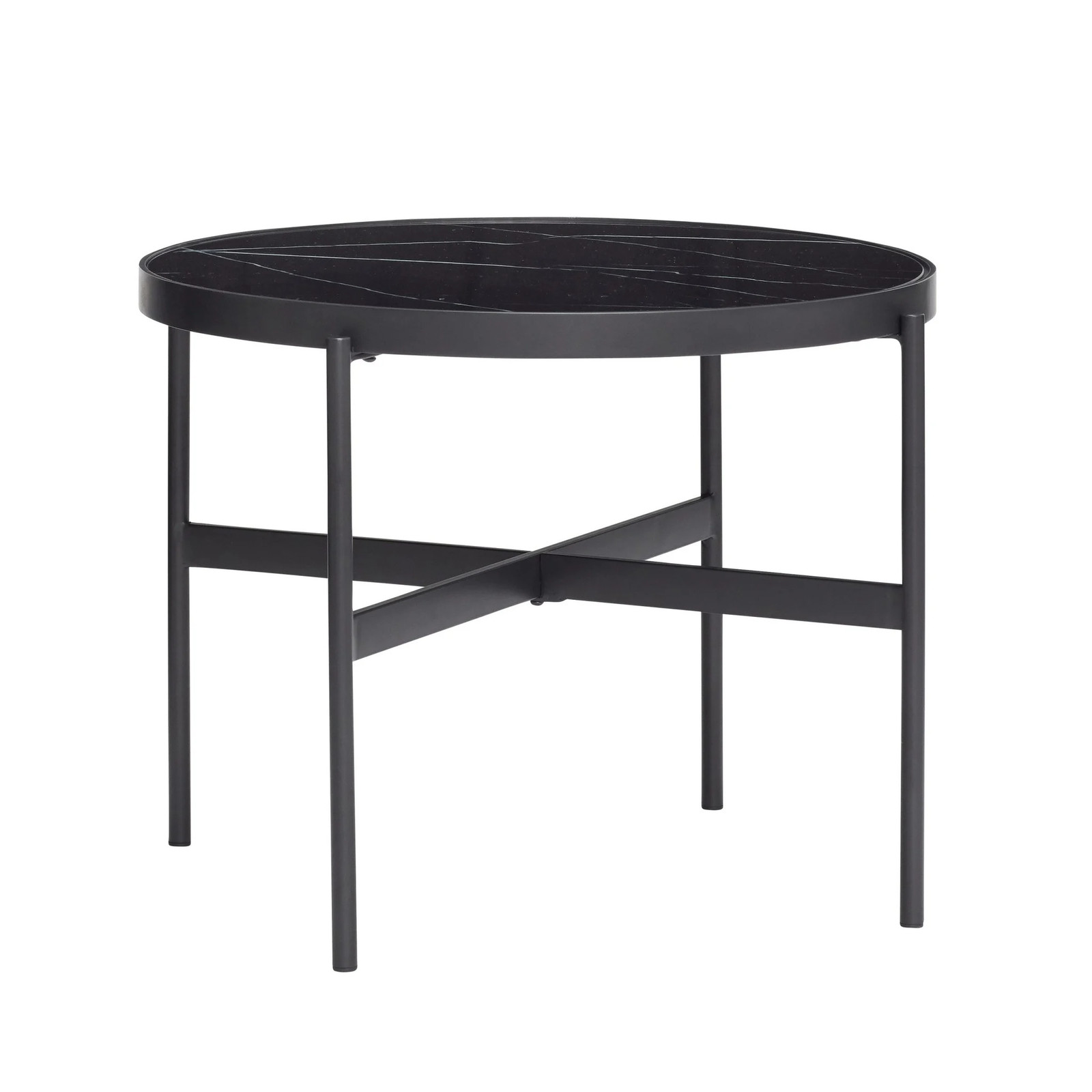 Hubsch Salontafel metaal en glas - zwart