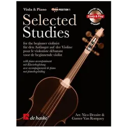 Selected studies (+CD) for beginner viola and piano Dezaire, Nico, arr., Fachbücher von Nico Dezaire, G. Van Rompaey