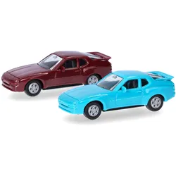 Herpa 012768-004 1:87 Herpa MiniKit: Porsche 944, blau/rot