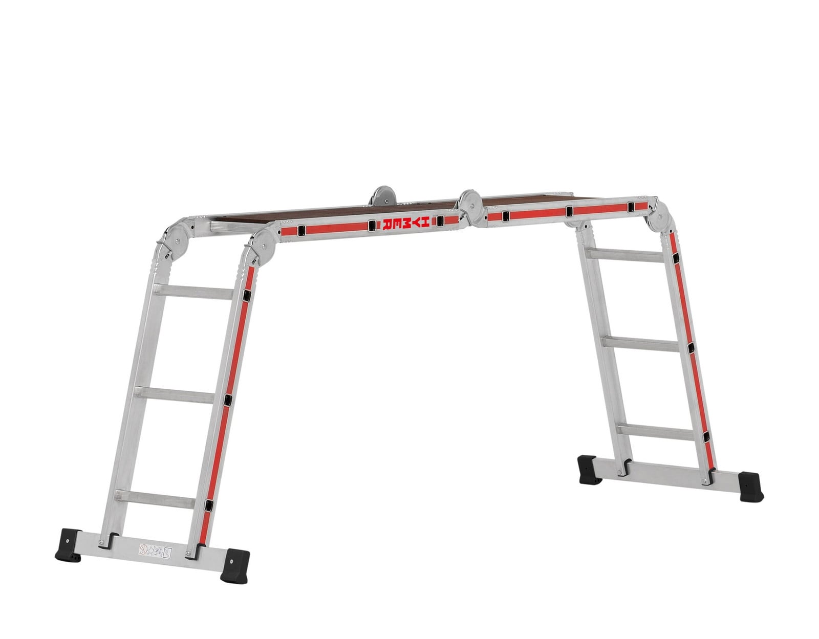 Hymer multifunctionele ladder type AH met 4x3 treden, 4,00 meter, inclusief platform