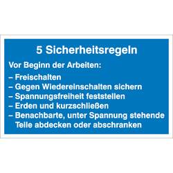SafetyMarking 11.1312 Hinweisschild Sicherheitsregeln Aluminium (B x H) 400 mm x 250 mm 1 St.