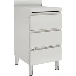 Helloshop26 - Gewerblicher Küchenschrank 96 cm mit 3 Schubladen Edelstahl 02_0000002