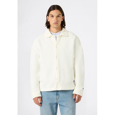 Fleecejacke CHAMPION "Champion Academy", Herren, Gr. M, weiß (egt), Fleece, Obermaterial: 100% Polyester, normal, Jacken Fleecejacke, wasserabweisend, windabweisend, mit Reißverschluss, atmungsaktiv
