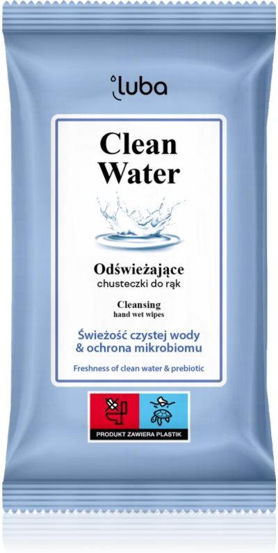 Luba Clean Water Wet Wipes Refreshing lingettes nettoyantes 15 pcs