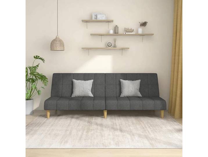 Canapé Relax convertible CLOUD - Canapé-lit à 2 places gris foncé tissu 5250
