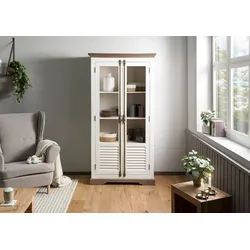 Vitrine Mango 97x45x190 weiß lackiert TOULOUSE #101