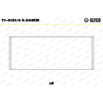 GLYCO Pleuellager 71-4151/4 0.50mm