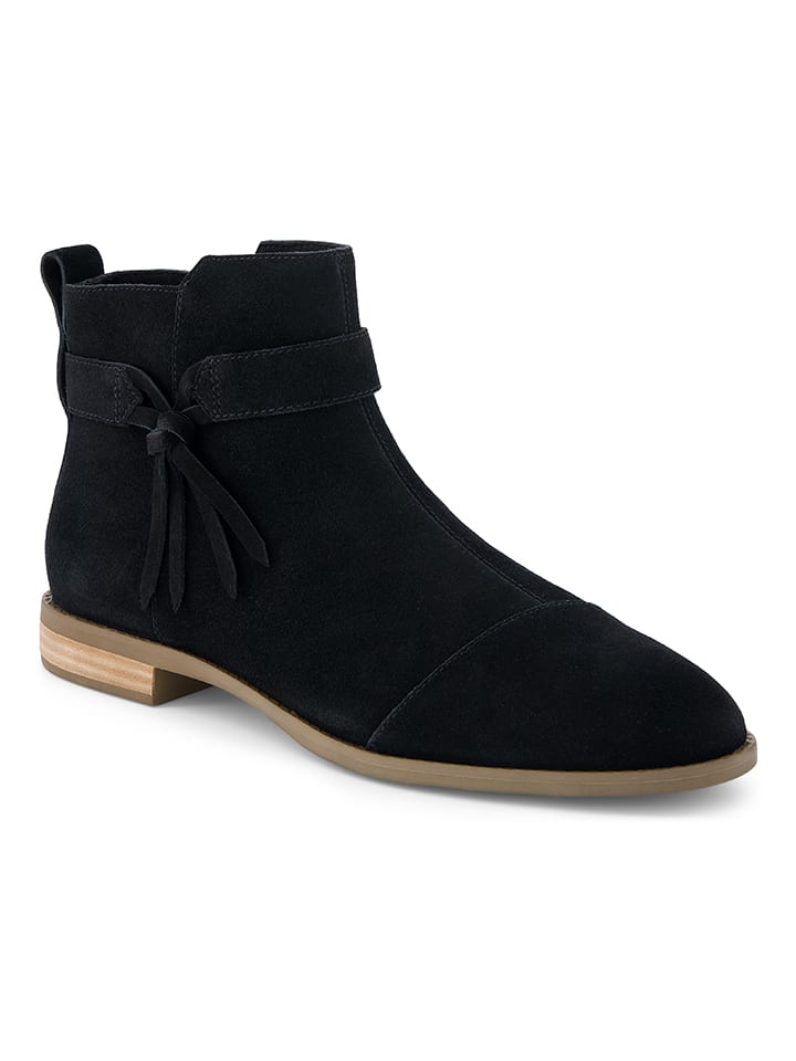 TOMS Leder-Stiefeletten "Stacey" in Schwarz - 41