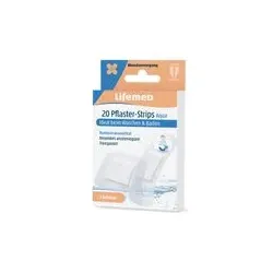 Lifemed Aqua Pflaster-Strips transparent | 20 Stück, 2 Größen, rundum wasserfest