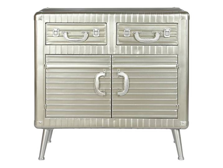Buffet en acier argent 80x39x82 cm